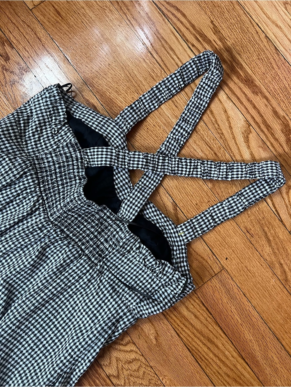 MAEVE Gingham A-Line Sweetheart Sundress SZ S 80% Cotton Blend - Picture 4 of 7
